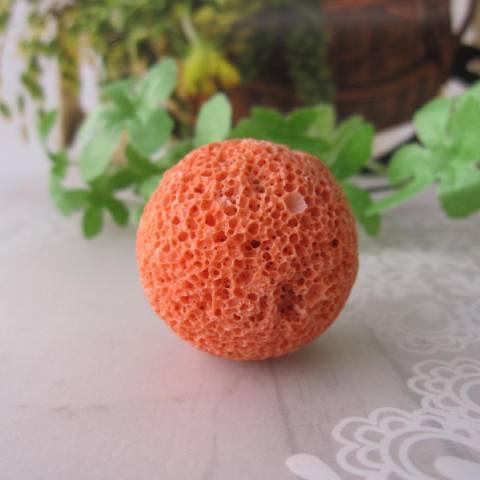 桃珊瑚【大玉】す玉のパーツ /（直径約36.5ミリ）/貫通穴 /天然/『宝石  