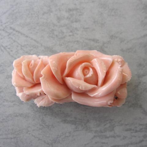 本ボケ珊瑚の美しい薔薇の花の帯留め兼ブローチ 宝石さんご R2ob1 241y 珊瑚職人館ー土佐 通販 Yahoo ショッピング