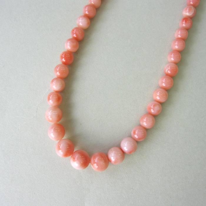 ピンク珊瑚のグラデーションネックレス センター約12 7ミリ 44センチ 宝石サンゴ R2pnk79 66y 珊瑚職人館ー土佐 通販 Yahoo ショッピング