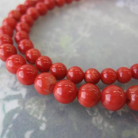 イタリア産赤珊瑚のネックレス /センター10.3ミリ/48センチ  