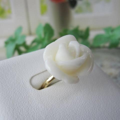 K18 白珊瑚 指輪 11号 宝石珊瑚のSANSUI ミス珊瑚 ピンク リング 指輪 K18YG イエロー