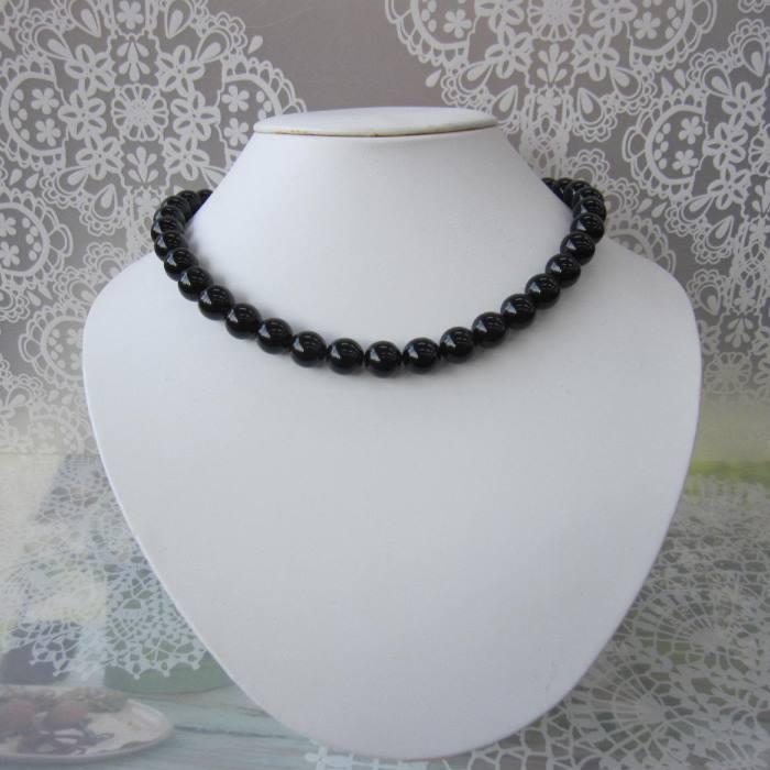 黒珊瑚 ネックレス (11mm) G.SILVER 葬儀 喪服 フォーマル 黒珊瑚 ネックレス (11mm) G.SILVER 葬儀 喪服 フォーマル
