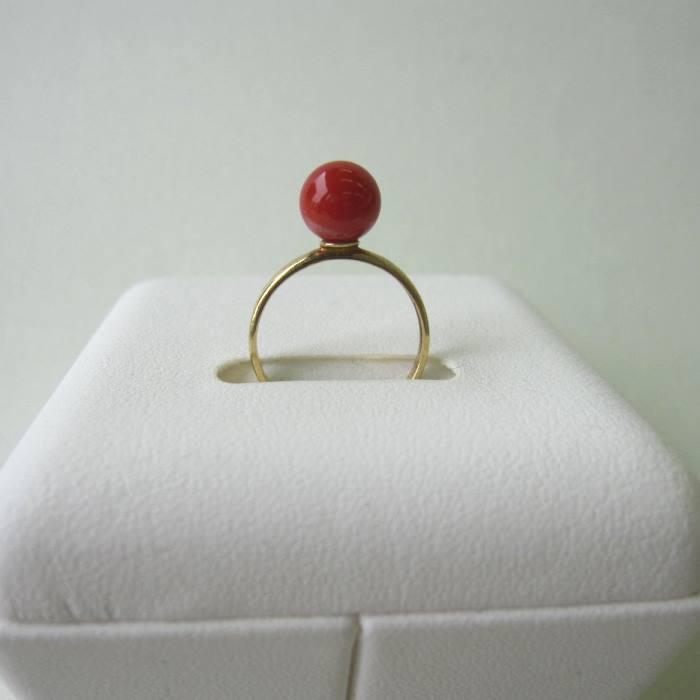 高知サンゴ工房　赤珊瑚 K18 ゴールド リング 指輪 高知サンゴ工房 赤珊瑚 K18 ゴールド リング 指輪 - メルカリ