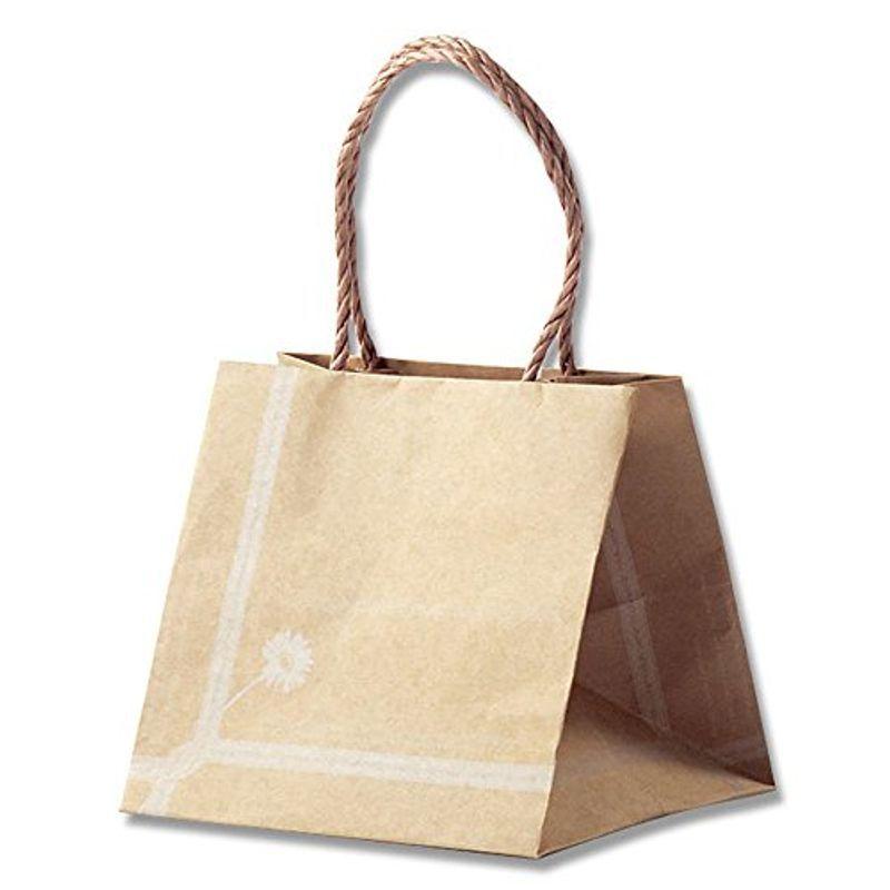 シモジマ ヘイコー 手提 紙袋 Pスムース 18-18 未晒 クラフト ルバン 18x18x18cm 25枚
