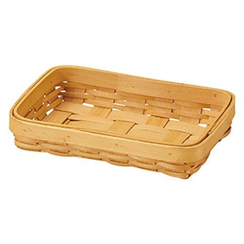 ちどり産業 Tidorisangyou フルーツバスケット ブラウン x14x4cm ウッドチップバスケット 66 本物品質の