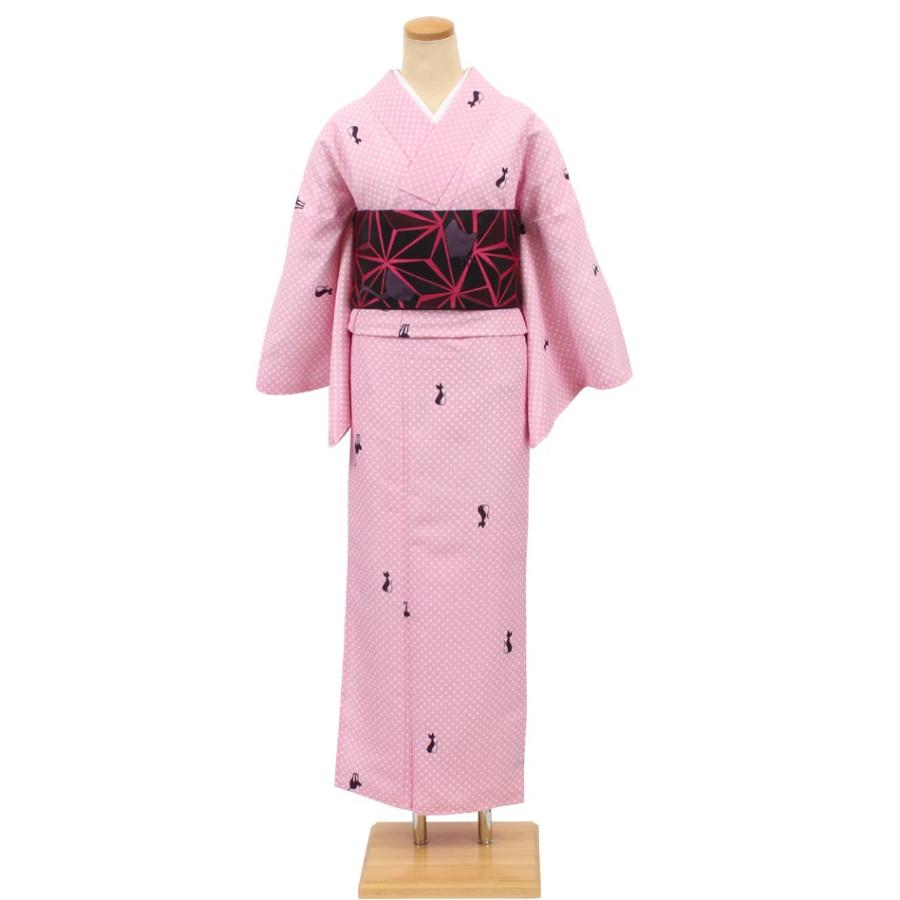 洗える 京のちたる 袷きもの M Lサイズ ピンク水玉 猫 ドット ちりめん風生地 縮緬 あわせ 袷着物 お仕立て上がり 着物 プレタ 単品 15 Kc 08 B 浴衣 七五三 とせん 通販 Yahoo ショッピング