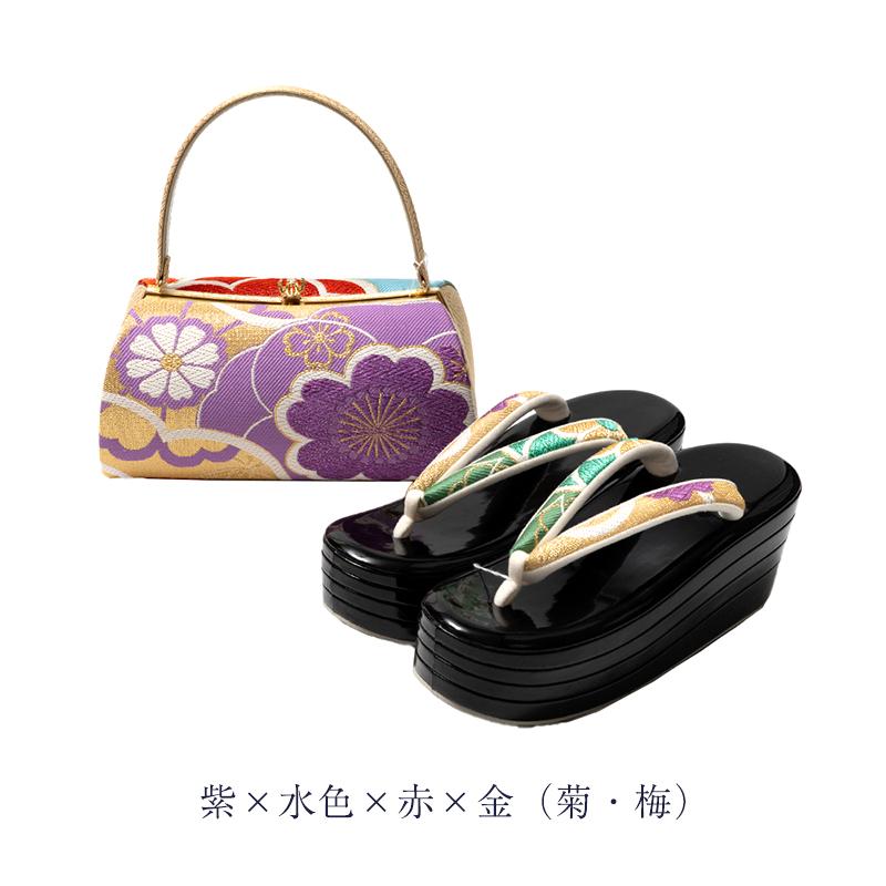 訳あり 草履 バッグセット 正絹 帯地 レディース 女物 送料無料の画像