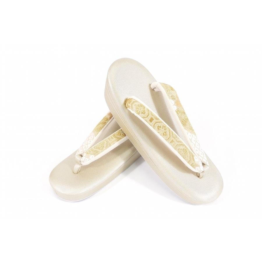 送料無料 紗織謹製 正絹草履バッグセット パールトーン加工 草履23.0cm