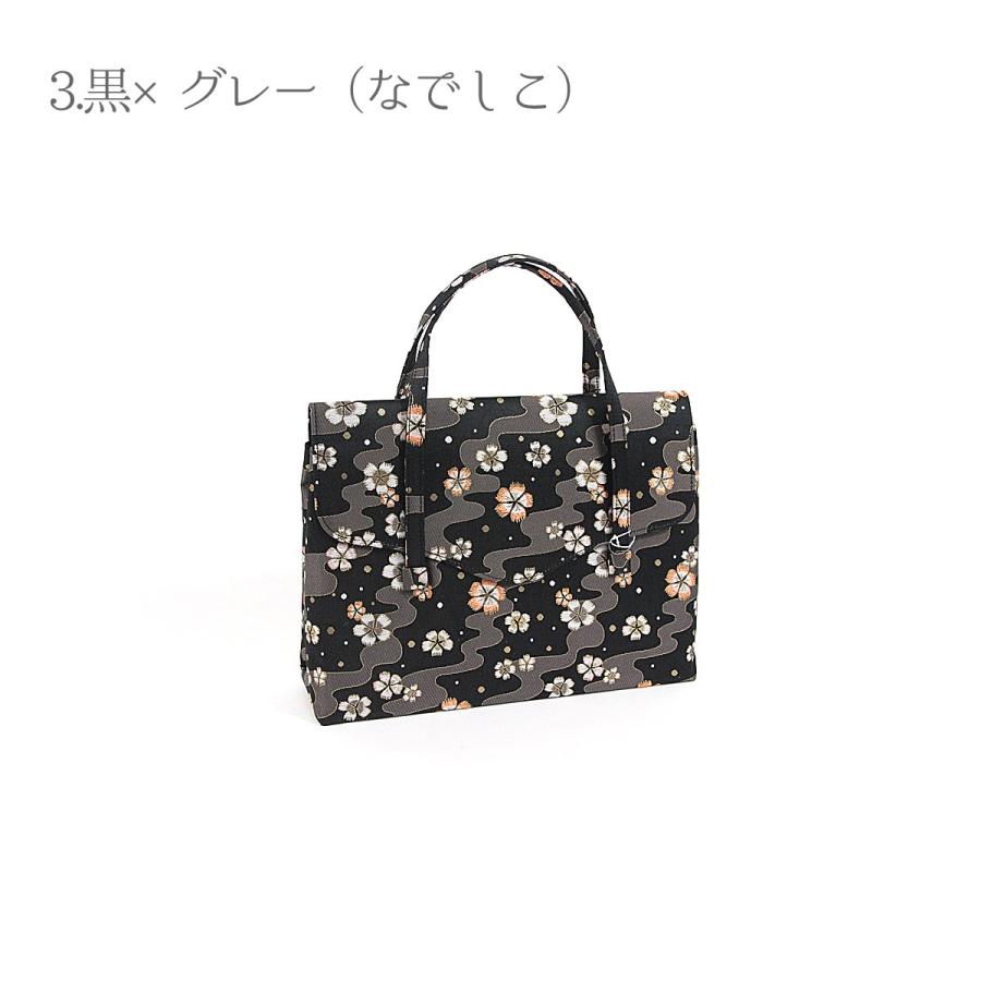 女物 和装バッグ 着物用 帯地 ポリエステル100% お出かけ お稽古 お茶 
