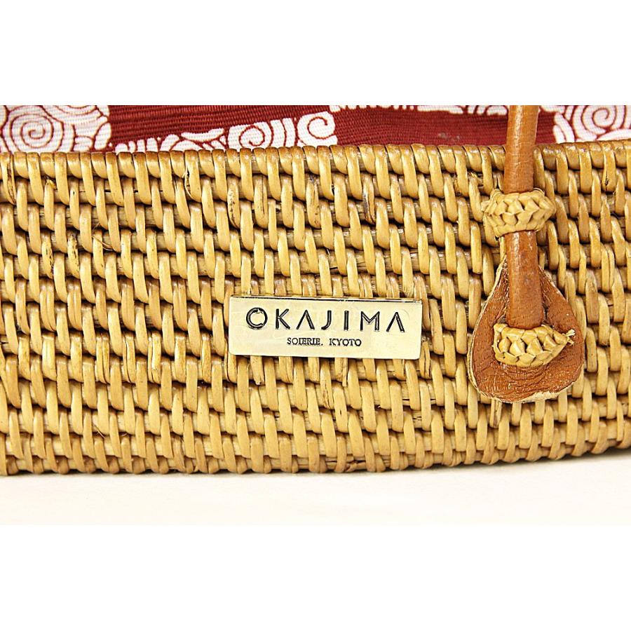 岡重 アタバッグ 縞更紗 癒しの音ガムランボール 巾着バッグ