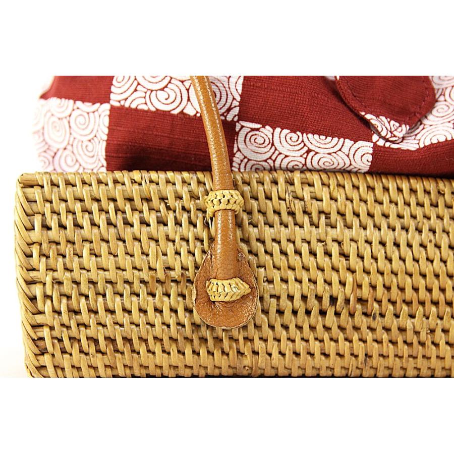 岡重謹製 アタバッグかごバッグ OKAJIMA 籠 カゴ 女性用 女物 巾着  