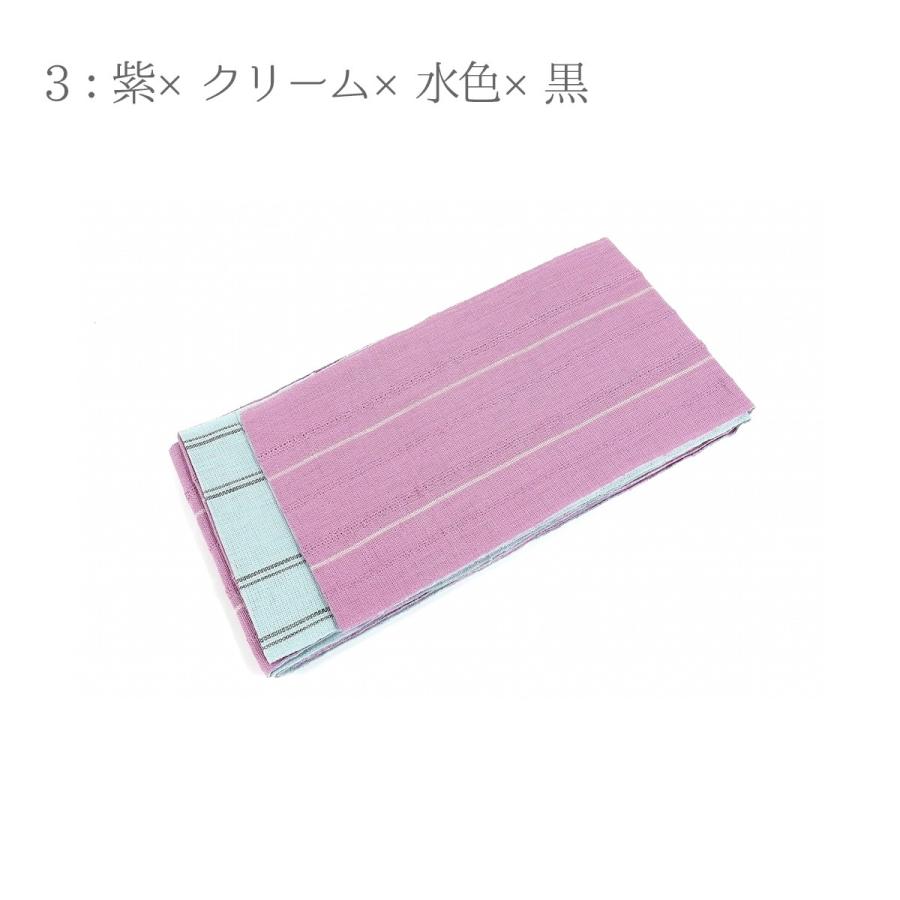 訳あり/本麻 半巾帯 浴衣帯 半幅帯 女物 女性 レディース 婦人 夏きもの 浴衣 麻100％ リバーシブル 1点のみメール便OK｜tosen｜06