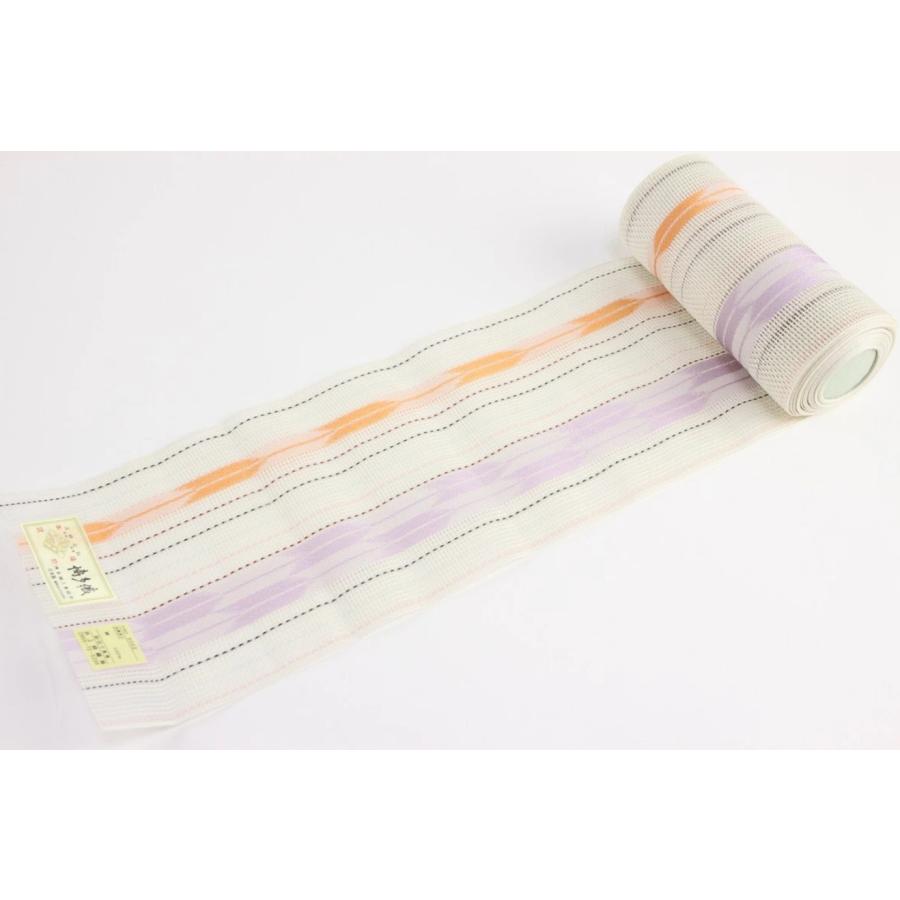 正絹本場筑前博多織 半幅帯 涼 羅 夏帯 絹 四寸三分単帯 単衣帯 浴衣帯