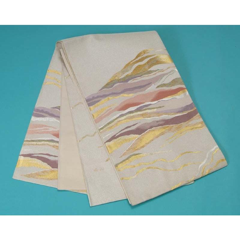 二代目川村久太郎落款 刺し子 着物“大きな流れに素朴な美”大島紬訪問着  