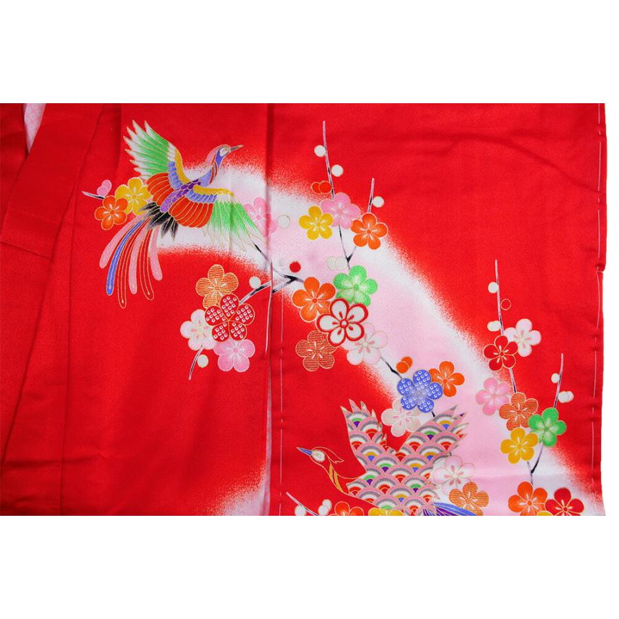 呉服屋 訳あり 三つ身着物 着物＋長襦袢 2点セット 肩・腰揚げなし