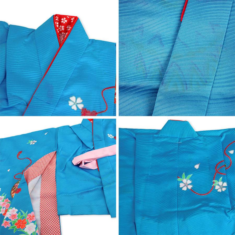美品中古 七五三用 着物2点セット7歳用 おまけ付き 美品中古 七五三用