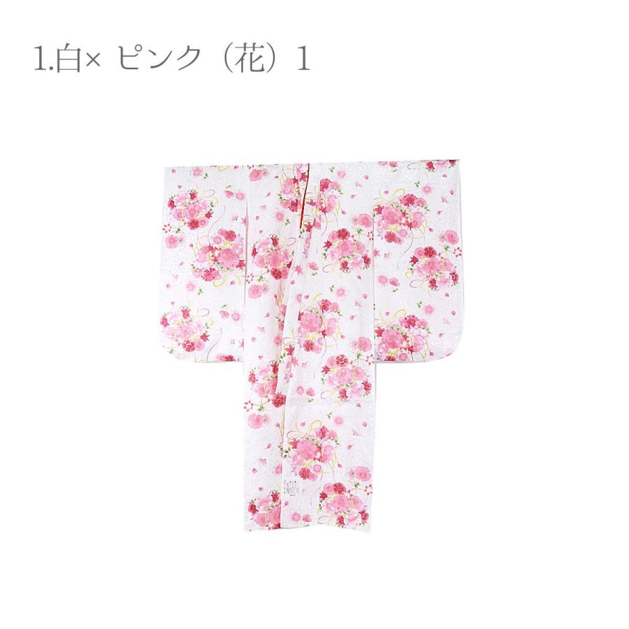 新品★ 七五三　女の子　着物と長襦袢　四つ身　C02 七五三 着物 7歳 女の子 四つ身 正絹 高級 長襦袢 重ね衿 ＜朱色