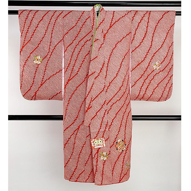 ファッション通販 浴衣 七五三 とせん七五三 子供用 着物 三ツ身 正絹