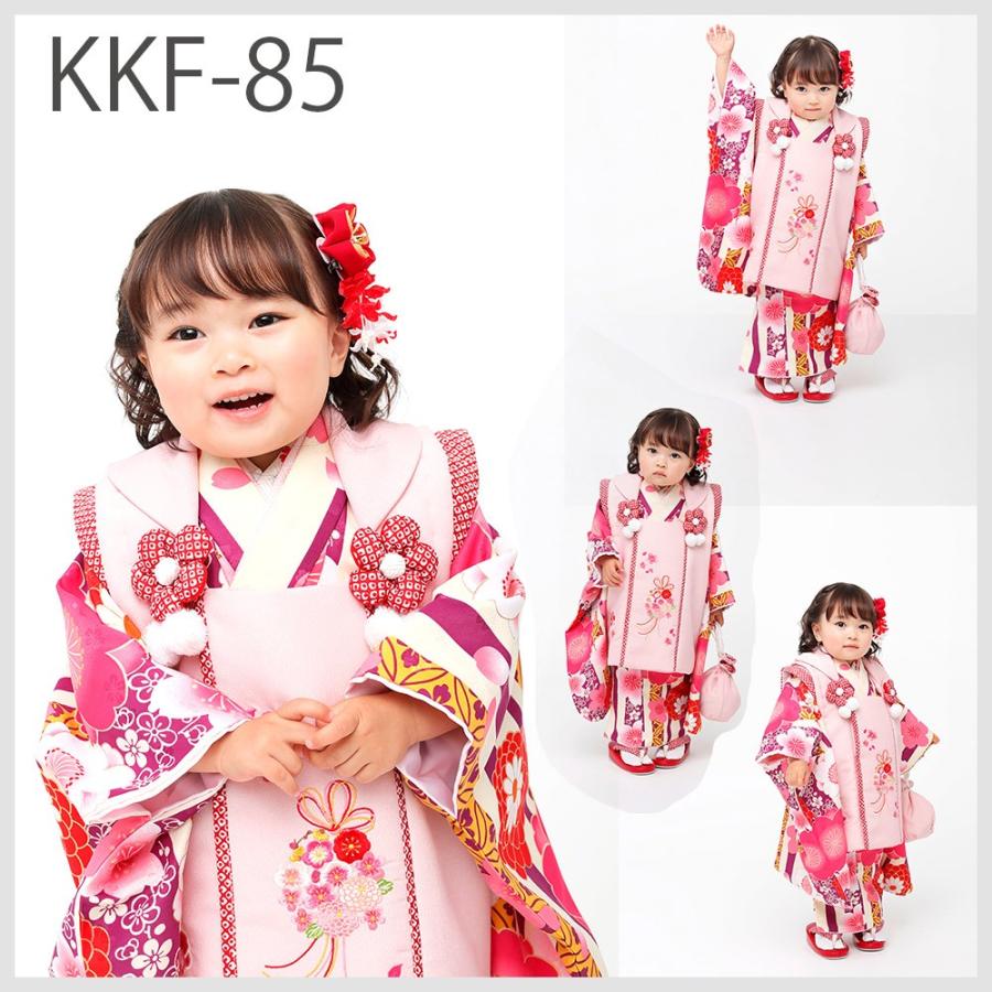 七五三 三歳 着物 着物セット 被布セット 新柄 小町kids 豪華11