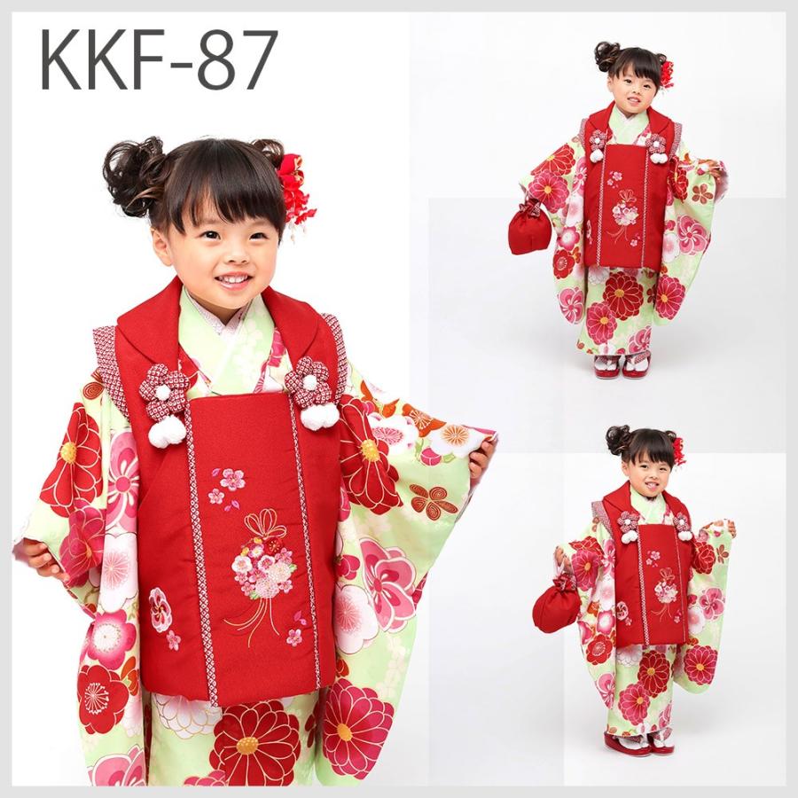 七五三 三歳 着物 着物セット 被布セット 新柄 小町kids 豪華11点