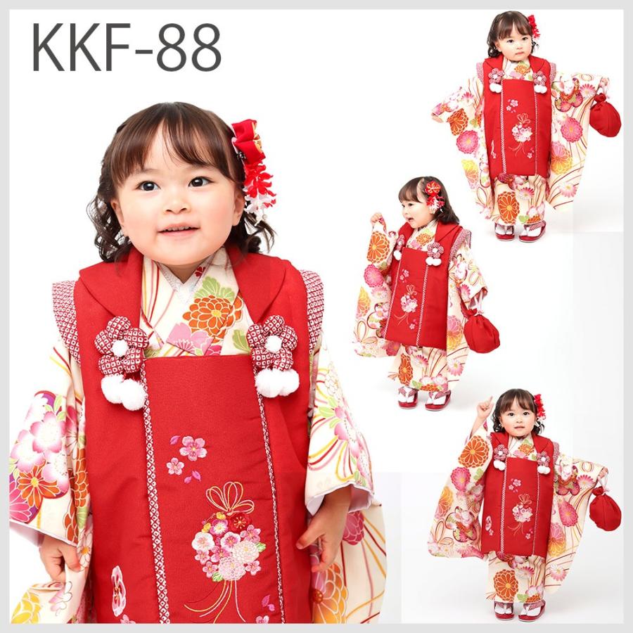 七五三 三歳 着物 着物セット 被布セット 新柄 小町kids 豪華11点