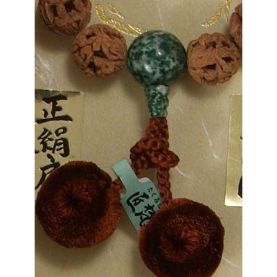 御念珠 羅漢彫茶 匠梵天 箱入り 人形印 宝珠 数珠 寿珠 着物 洋装