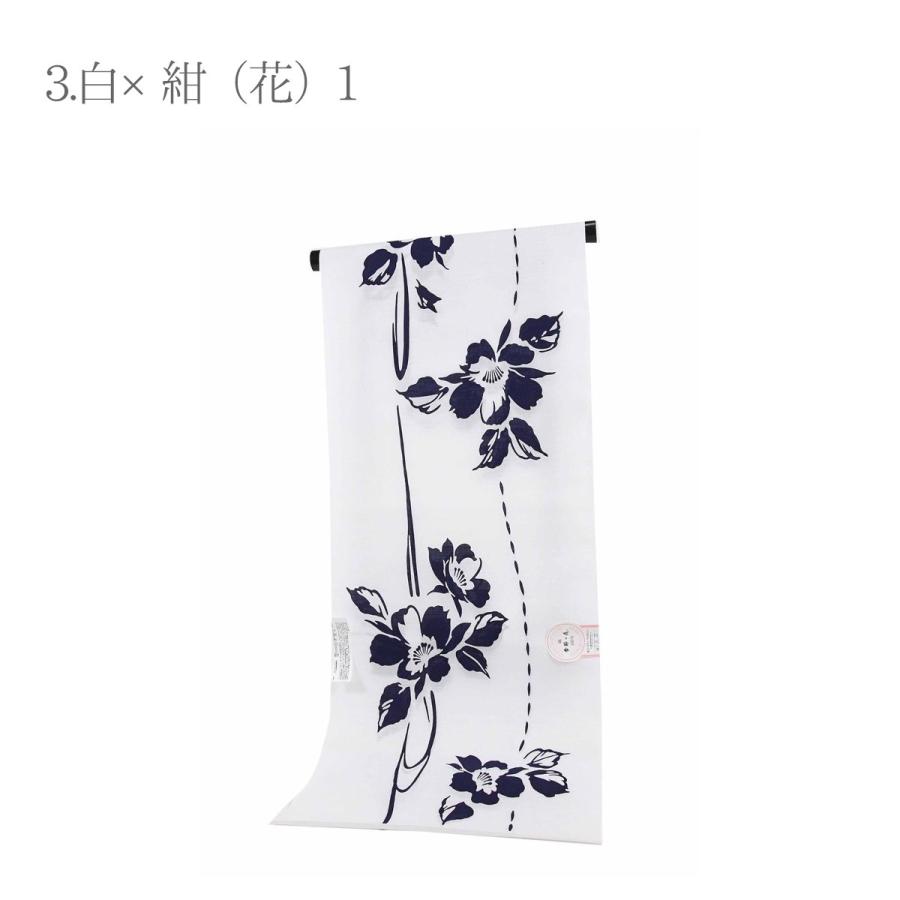 反物 浴衣 レディース 正絹 オーダーメイド 呉服屋 綿絽 本染白地 天平 本染め 注染 小幅 本耳 両耳 綿100% 生地 別誂え 未仕立品_5