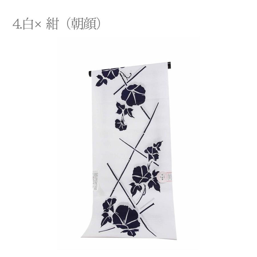反物 浴衣 レディース 正絹 オーダーメイド 呉服屋 綿絽 本染白地 天平 本染め 注染 小幅 本耳 両耳 綿100% 生地 別誂え 未仕立品_6
