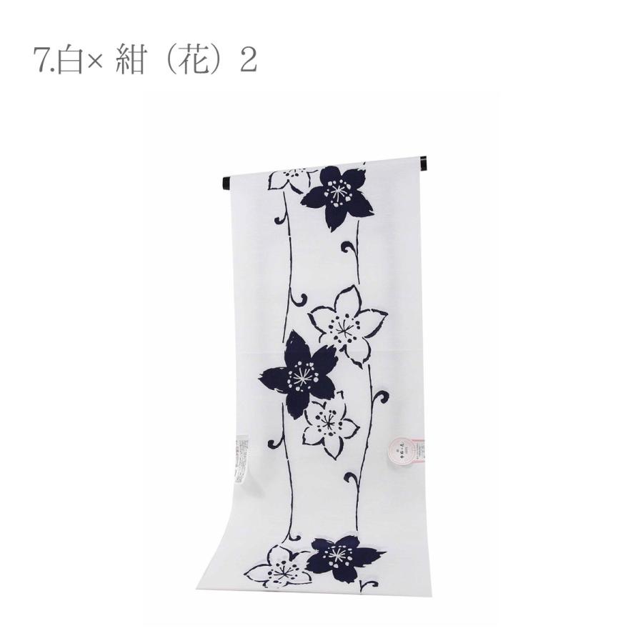 反物 浴衣 レディース 正絹 オーダーメイド 呉服屋 綿絽 本染白地 天平 本染め 注染 小幅 本耳 両耳 綿100% 生地 別誂え 未仕立品_9