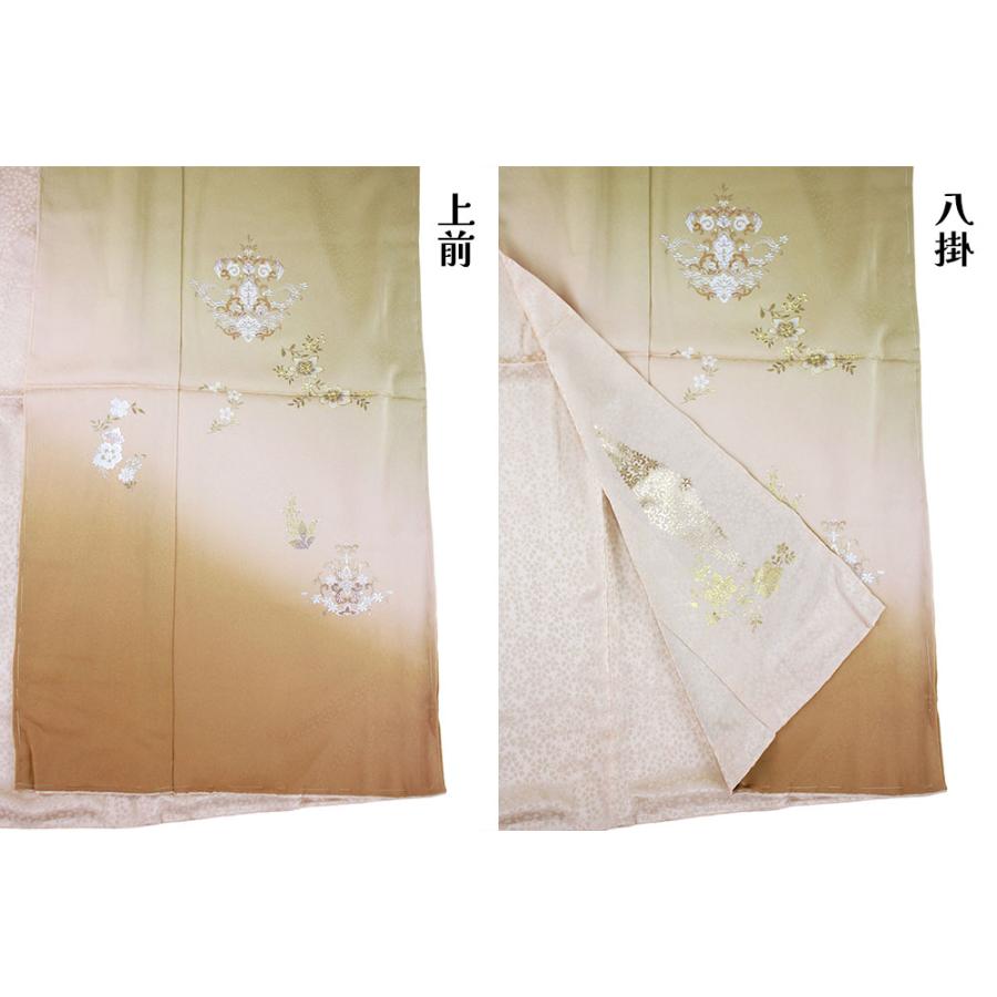 呉服屋 訳あり 女物 正絹 訪問着 反物 生地 金彩 京友禅  レディース 婦人物 未仕立て品 オーダーメイド 古典 訳あり廃業品 ハギレの画像