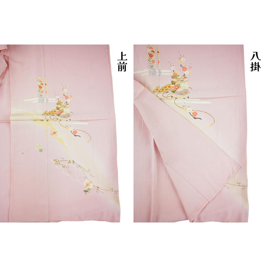 呉服屋 訳あり 女物 正絹 訪問着 反物 生地 金彩 京友禅  レディース 婦人物 未仕立て品 オーダーメイド 別注 古典 訳あり廃業品の画像