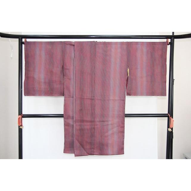 送料無料 訳あり実店舗キャリー在庫 正絹 羽織 コート地 紗 赤紫 女性  