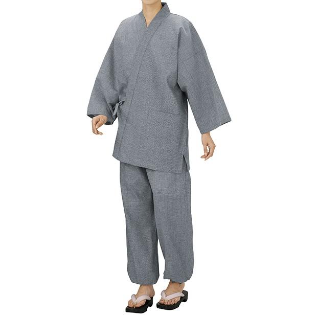 踊り衣裳 しじら織作務衣 相印 ライトグレー 取り寄せ商品 日本の踊り 掲載 作務衣 普段着 男性用 女性用 メンズ レディース 1md Co Za