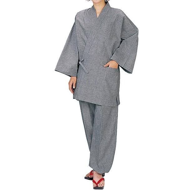 踊り衣裳 作務衣 務印 Llサイズ ライトグレー 取り寄せ商品 日本の踊り 掲載 作務衣 普段着 男性用 女性用 メンズ レディース Supersport Tn
