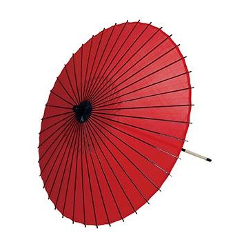 踊り衣裳【稽古用絹傘 継ぎ柄 透印】赤 二本継ぎ 取り寄せ商品 「日本の踊り」掲載 和雑貨 男性用 女性用 メンズ レディース