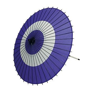 踊り衣裳【稽古用絹傘 継ぎ柄 透印】紫×白 二本継ぎ 取り寄せ商品 「日本の踊り」掲載 和雑貨 男性用 女性用 メンズ レディース