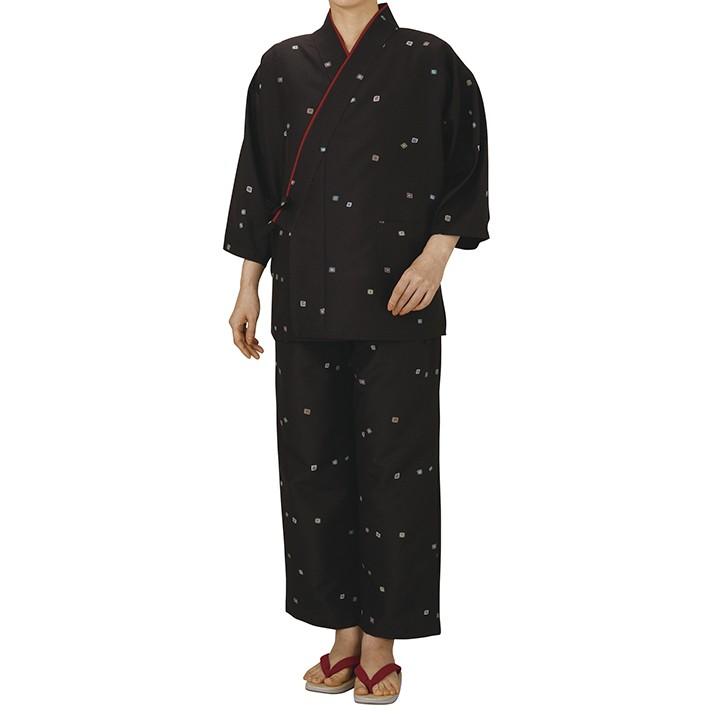 踊り衣裳【割烹用作務衣 逸印】焦茶 取り寄せ商品 「日本の踊り」掲載 割烹料理店 和食店 制服 作務衣 女性用 レディース 洗える着物