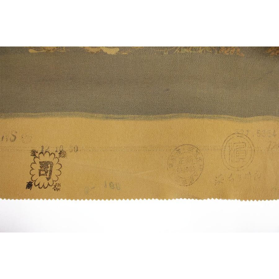 呉服屋 訳あり 正絹 小紋 着尺 反物 浜ちりめん 未仕立て品 きもの 女性 着物 原反 生地 日本製 小紋 レディース 古典柄 シルク 総柄 花柄の画像