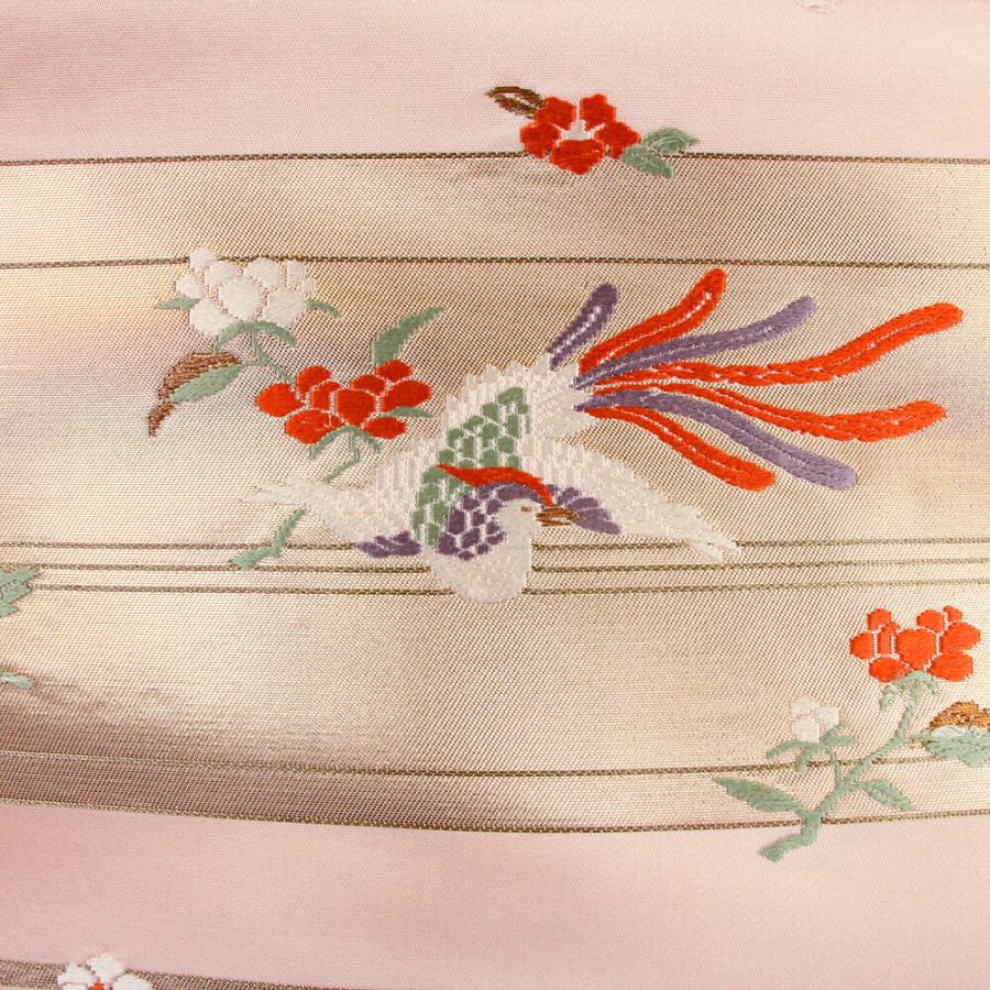 呉服屋 訳あり 正絹 九寸名古屋帯 西陣 証紙番号1587 絹100% 御稽古