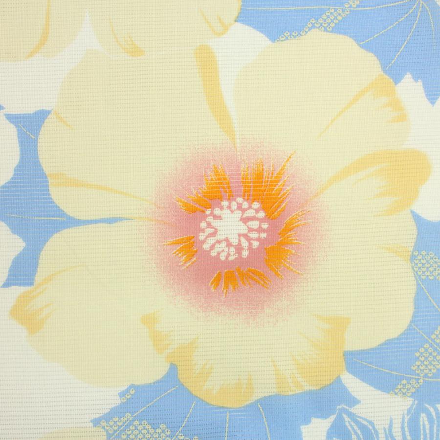 呉服屋 紫織庵 女物 浴衣 反物 薄ブルー（夏芙蓉）綿100% 綿絽 女浴衣