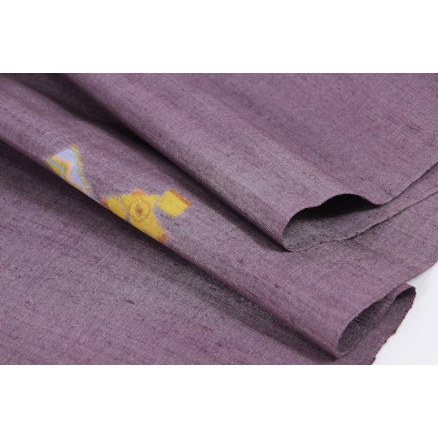 反物紬着尺紫色