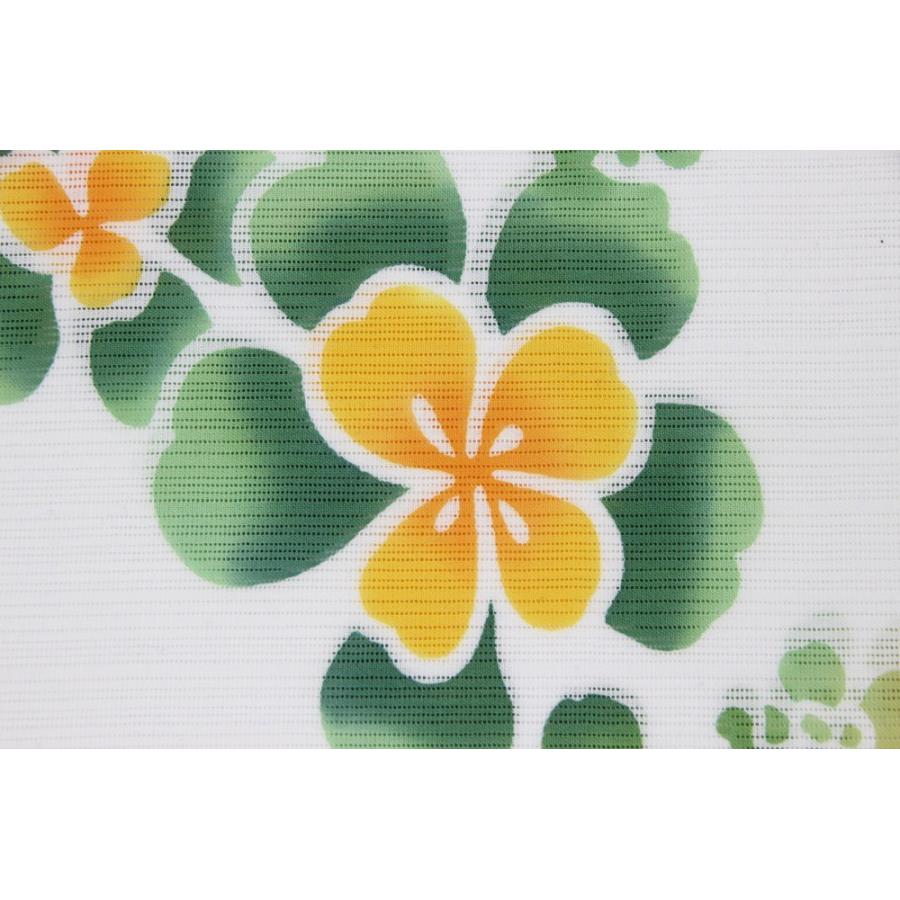 竺仙謹製 女物浴衣 反物 白×緑×黄 綿100% 綿絽 白地 生地 上品 竺仙謹製 女物浴衣 反物 白×緑×黄 綿100% 綿絽 白地 生地 上品