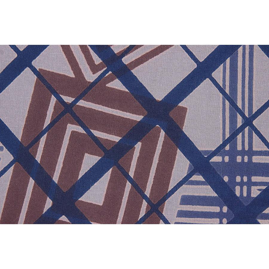 送料無料 呉服屋 竺仙謹製 男物 浴衣 反物 キングサイズ グレー×紺×茶