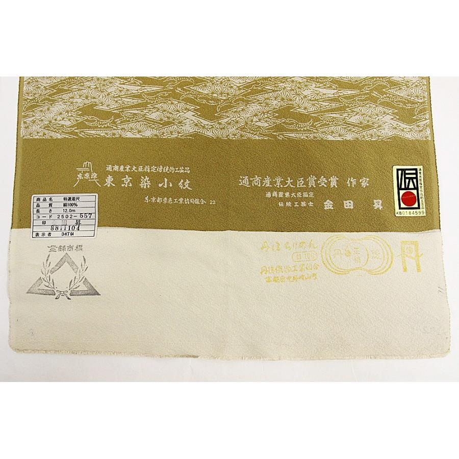 正絹 江戸小紋 着尺 反物 金田昇作 丹後ちりめん生地使用 大塚生地 型紙 手 レディース 着物 浴衣 浴衣 浴衣反物の画像