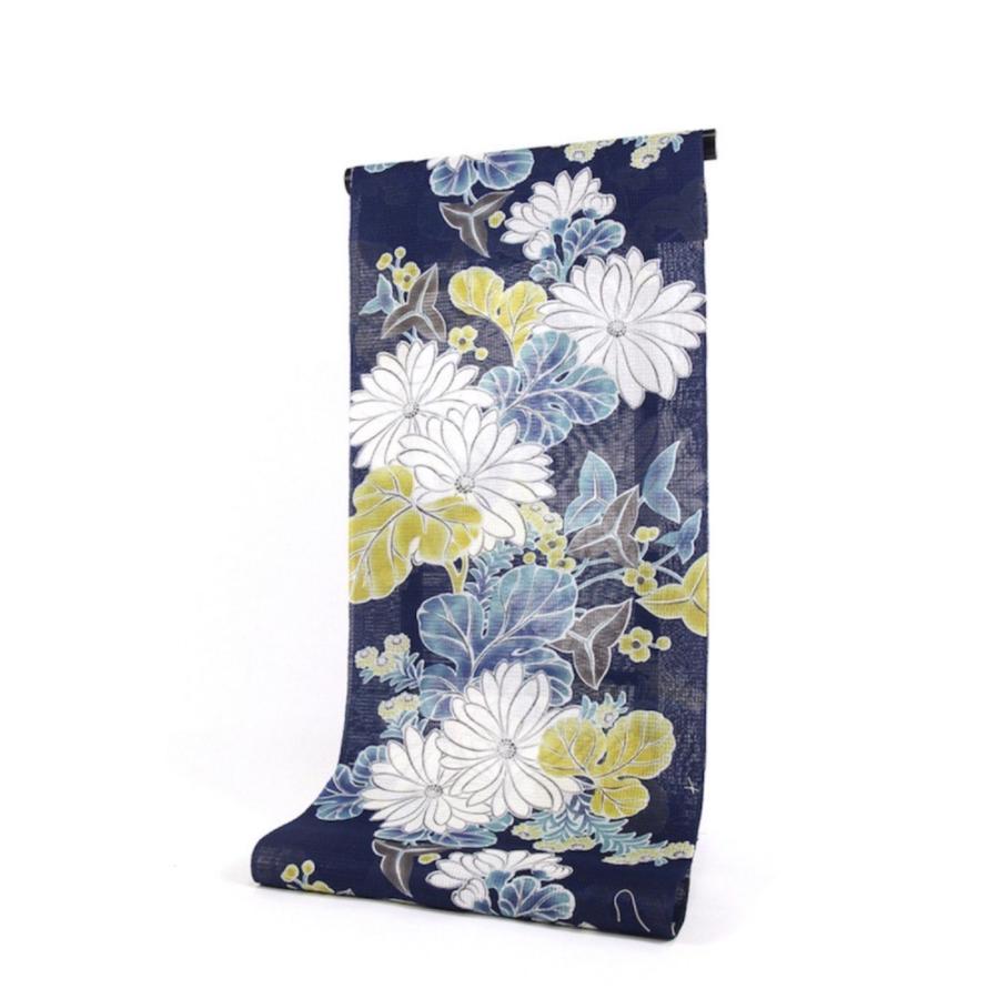 呉服屋 新柄 芸艸堂コレクション UNSODO 女物浴衣 反物 長山静風 紺×白