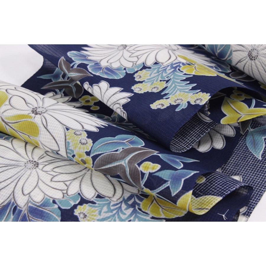 呉服屋 新柄 芸艸堂コレクション UNSODO 女物浴衣 反物 長山静風 紺×白