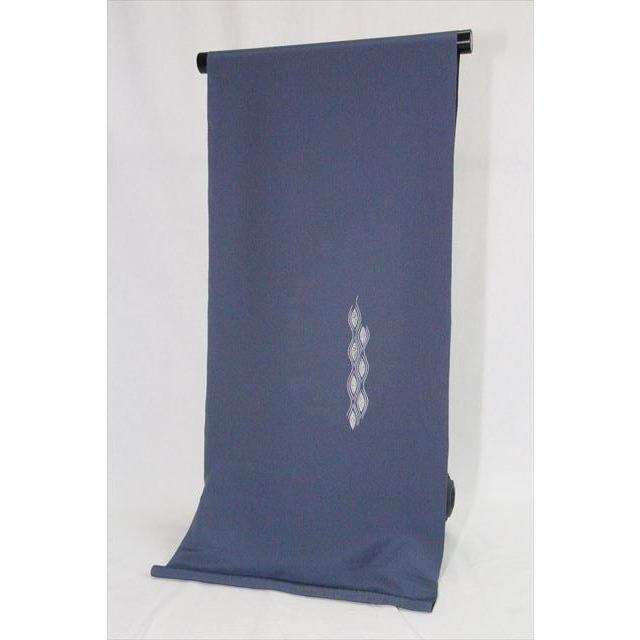 反物 小紋柄 椿文様 紫色 箔 正絹 浜ちりめん 高砂縮緬 着物生地 着尺