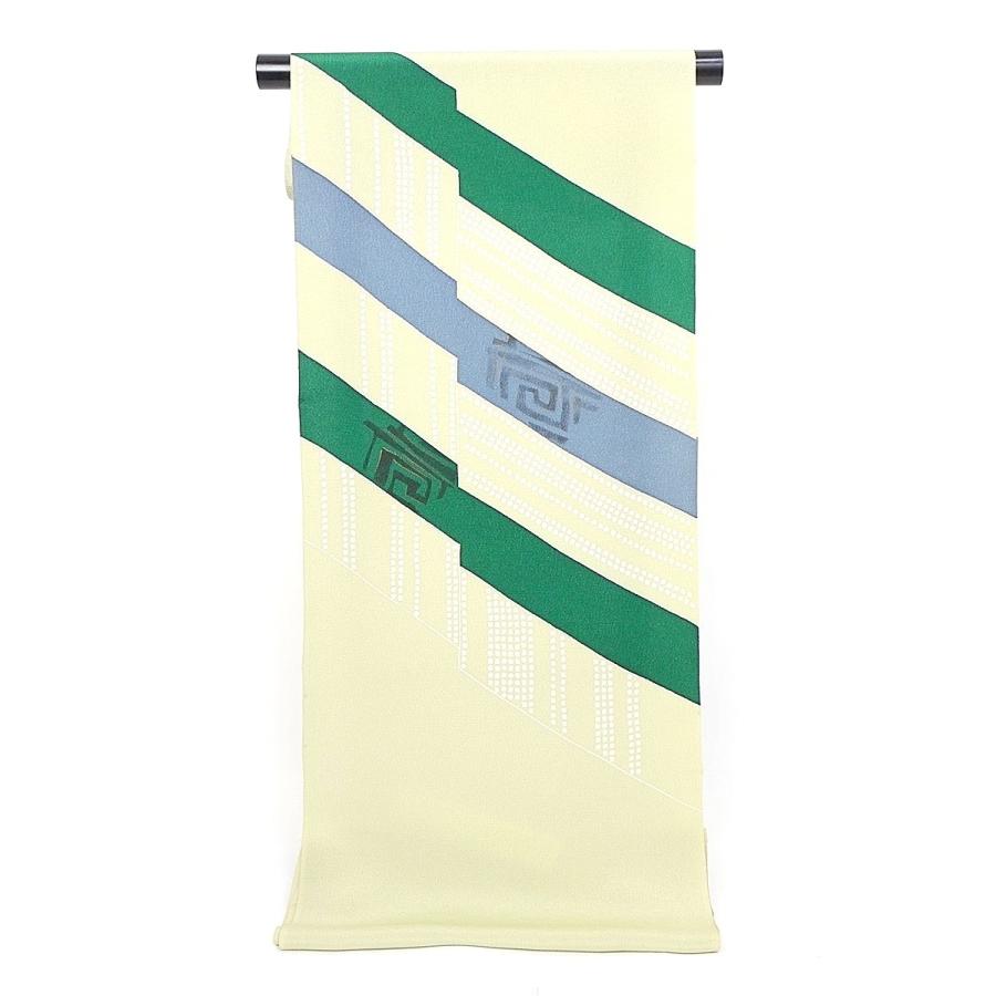 H-712 名古屋帯 名古屋仕立て 正絹 九寸 華模様 エ霞 ちりめん