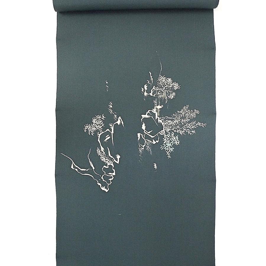 九寸名古屋帯 東京友禅 正絹 ちりめん レディースファッション 着物 浴衣の画像