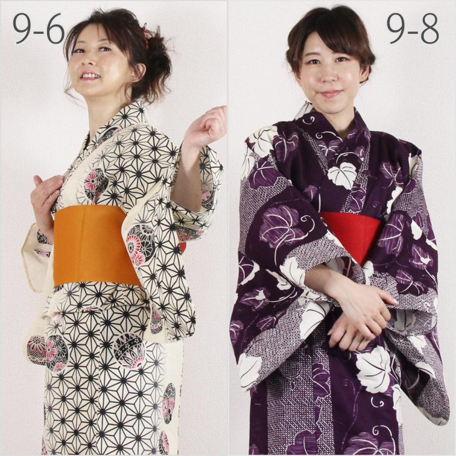浴衣 レディース セット 新作 着付け簡単 本格麻混ゆかた 3点セット